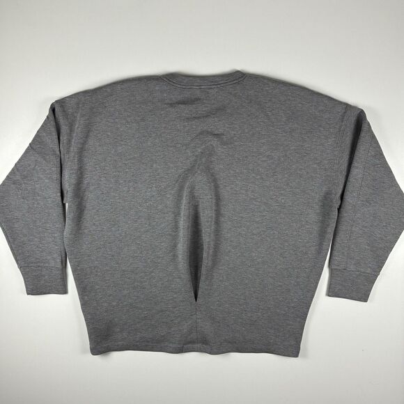 Spanx AirEssentials Long Crewneck Pullover Gray XL Sweatshirt Athleisure Cozy - Picture 5 of 11